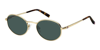 Tommy Hilfiger Th 2219/s Unisex Gold Oval Sunglasses