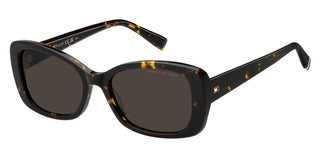 Tommy Hilfiger Th 2225/s Women Havana Rectangle Sunglasses