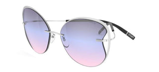 Silhouette TITAN ACCENT SHADES 8173 women Silver Cat Eye Sunglasses