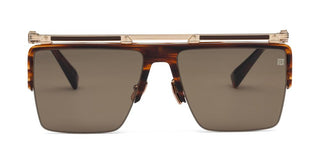 Balmain TRIOMPHE unisex Brown Geometric Sunglasses