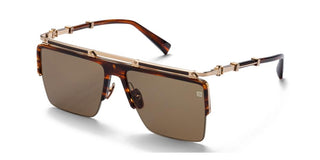 Balmain TRIOMPHE unisex Brown Geometric Sunglasses
