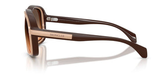 Moncler Twotone Me8011u Unisex Brown Pilot Sunglasses