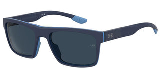 Under Armour Ua Acetech Unisex Blue Rectangle Sunglasses