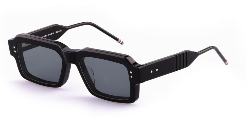 【送料&関税込】Thom Browne UES924A/G0002 Sunglasses - Unise Thom Browne UES924A-G0002 men Black Rectangle Sunglasses