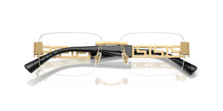 Versace VE 1310 unisex Gold Rectangle Eyeglasses