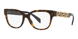 Versace VE 3338 women Havana Squared Eyeglasses