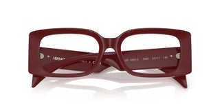 Versace Ve 3362u Women Red Rectangle Eyeglasses