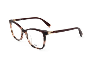 Furla Vfu498v Women Havana Geometric Eyeglasses