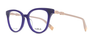 Furla Vfu832 Women Blue Cat Eye Eyeglasses