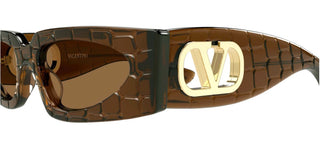 Valentino VG0001S women Brown Rectangle Sunglasses