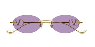 Valentino VG0032S women Gold Oval Sunglasses