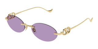 Valentino VG0032S women Gold Oval Sunglasses