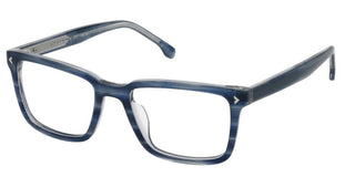 Lozza Vl4349 Unisex Blue Squared Eyeglasses