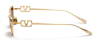 Valentino VLOGO SIGN unisex Gold Cat Eye Sunglasses