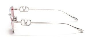 Valentino VLOGO SIGN unisex Silver Cat Eye Sunglasses