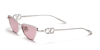 Valentino VLOGO SIGN unisex Silver Cat Eye Sunglasses