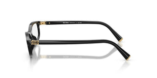 Miu VMU 01ZV women Black Geometric Eyeglasses