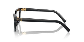 Miu Miu Vmu 07xv Women Black Geometric Eyeglasses
