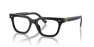 Miu Miu Vmu 07xv Women Black Geometric Eyeglasses