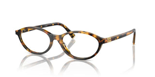 Miu Miu Vmu 09xv Women Havana Geometric Eyeglasses