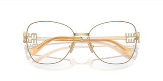 Miu Miu Vmu 50xv Women Gold Geometric Eyeglasses
