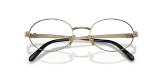 Miu Miu Vmu 50zv Women Gold Round Eyeglasses