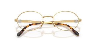 Miu Miu Vmu 50zv Women Gold Round Eyeglasses