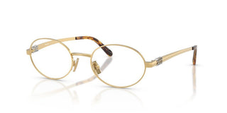 Miu Miu Vmu 50zv Women Gold Round Eyeglasses