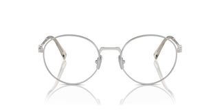 Miu Miu Vmu 52xv Women Silver Round Eyeglasses