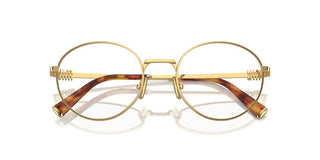 Miu Miu Vmu 52xv Women Gold Round Eyeglasses