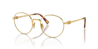 Miu Miu Vmu 52xv Women Gold Round Eyeglasses