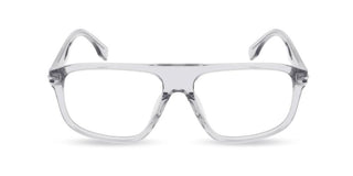 Police Vplq65 Unisex Grey Geometric Eyeglasses