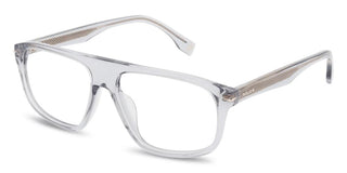 Police Vplq65 Unisex Grey Geometric Eyeglasses