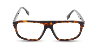 Police Vplq65 Unisex Havana Geometric Eyeglasses