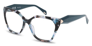 Police Vplr18 Unisex Havana Geometric Eyeglasses