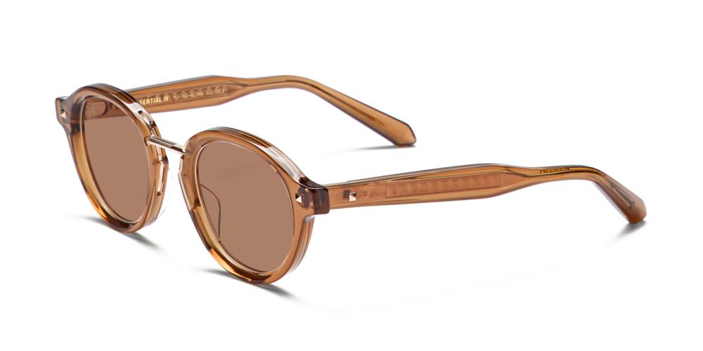 サングラス VALENTINO Unisex SUNGLASSES (VLS-107B-55 BRN-GLD BROWN) Brown Sunglasses with logo Valentino Eyewear - Vitkac France