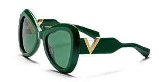 Valentino V - GOLD - III unisex Green Butterfly Sunglasses