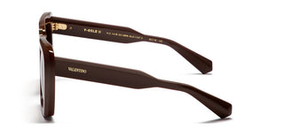 Valentino V - Gold - Ii Unisex Brown Butterfly Sunglasses