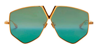 Valentino V - HEXAGON unisex Gold Geometric Sunglasses