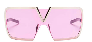 Valentino V - ROMASK unisex Gold Shield Sunglasses