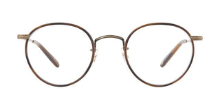 GARRETT LEIGHT WILSON unisex Havana Round Eyeglasses