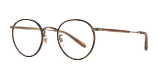 GARRETT LEIGHT WILSON unisex Havana Round Eyeglasses