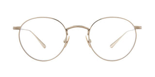 GARRETT LEIGHT WILSON T unisex Gold Round Eyeglasses