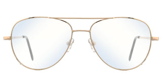 zerOne five ZO 790-B BLUE BLOCK unisex Gold Pilot Eyeglasses