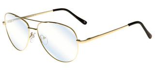 zerOne five ZO 790-B BLUE BLOCK unisex Gold Pilot Eyeglasses