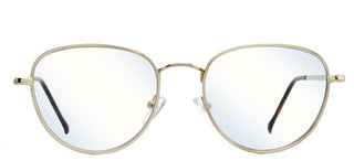 zerOne five ZO 918-B BLUE BLOCK unisex Gold Round Eyeglasses