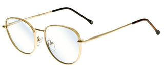 zerOne five ZO 918-B BLUE BLOCK unisex Gold Round Eyeglasses