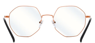 zerOne five ZO 925-B BLUE BLOCK women Rose gold Geometric Eyeglasses