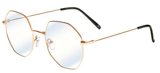 zerOne five ZO 925-B BLUE BLOCK women Rose gold Geometric Eyeglasses